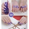 Hacaus 6 Colors Metallic Nail Polish Mirror Nail Polish Reflective Manicure Mirror Effect Glossy Nail Lacquer Nail Art Set 18ML