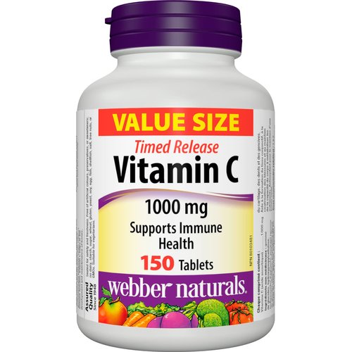 Webber Naturals Vitamin C Timed Release 1000mg, 150 tabs