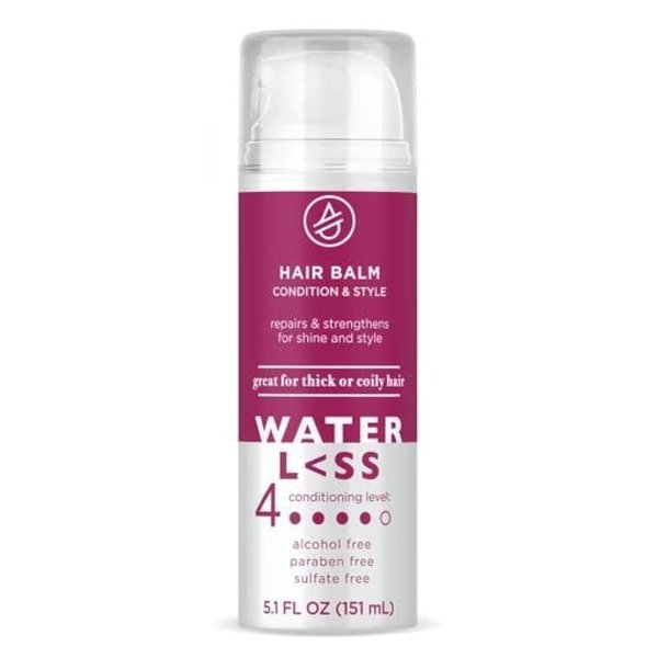WaterLess Hair Balm Condition & Style, Moisturizing, Strengthening & Split End Repair Hair Treatment, 5.1 fl oz (Pack of 3)