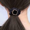 Iaceble Black Ribbon Hair Scrunchies Rope Satin Square Hair Tie Rope Elastic Silk Hair Band Ties Ponytail Holder Hair Rope Decorative Hair Accessories for Women and Girls Headdress
