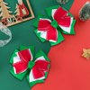 Christmas Hair Bows for Girls Red Green White 3-Layer Hair Bow Clips Handmade Grosgrain Ribbon Bows Metal Alligator Clip XMAS Santa Hair Accessory Christmas Stocking Stuffers for Women and Girls