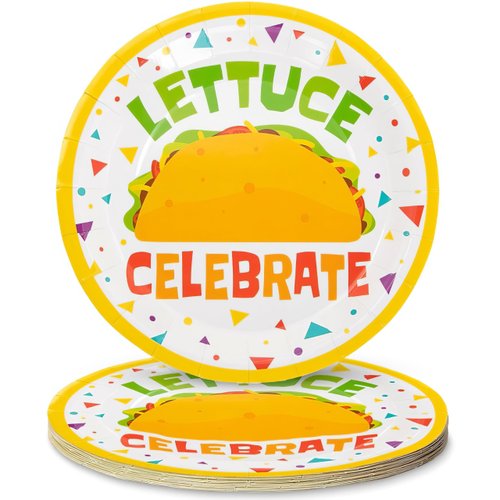 Fun Express TACO DINNER PLATE - Party Supplies - 8 Pieces