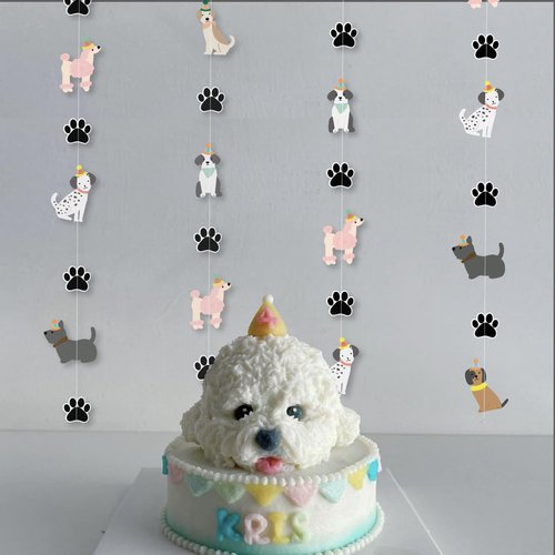 Lets Pawty Sign Banner Backdrop, Puppy First Birthday Decorations, Dog Birthday Party Supplies Dog Party Suppliers Pet Party Decorations (S Dog Banner)