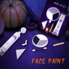 Beteligir Grey Black White Face Paint + 1PC Sponge + Brush+ Black Stick+ White Cream. Face Painting Kit for Halloween Skeleton Skull, Clown Cosplay, SFX Special Effect and Theme Parties (01)