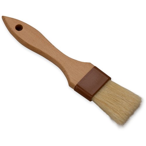 SPARTA 4037300 Boarhair Basting Brush, Flat Brush With Ergonomic Handle, 1.5 Inches, Brown