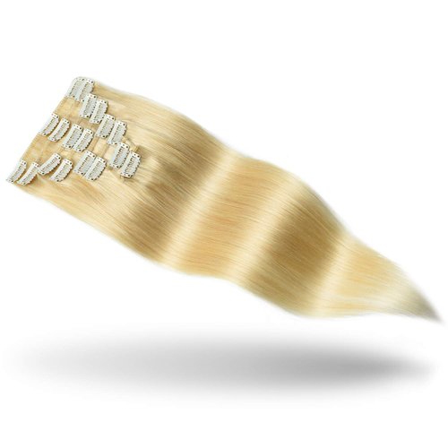 ROSEBUD Clip in Hair Extensions REMY Human Hair 8Pcs 18 Clips 60g/Set 10 Inch