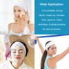 White Elastic Terry Cloth Spa Headband, 8 Pack Facial Head Wrap band Washable Makeup Headband with Magic Tape for Christmas