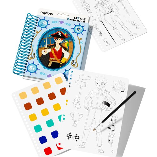 MiDeer Fashion Design Sketchbook with Watercolor Painting, Princess Dress-up Activity Book with Stencils and Stickers, Fashion Designer Kits for Kids 5 6 7 (Legend of The Seeker)