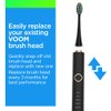 Voom Sonic Pro 7 Series Replacement Brush Heads Black/WHITE