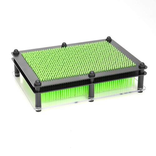 PowerTRC 3D Pin Art Sculpture Pin Impression Toy 8"X6" Hand Mold | Novelty Gifts | Green