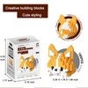 ALITTDRE Cute Animal Building Block Adult Micro Building Blocks Mini Building Block Animals Toy Panda Raccoon Model Kit Home Decors for Kids and Adults(Corgi)