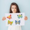 24 Sheets Butterfly Make a Face Sticker Sheets for Kids Todders Activities, Make Your Own Stickers for Kids Birthday Party Favor Supplies Craft