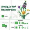 MEIEST Mini Building Blocks Flower Bouquet Set,Creative DIY Unique Decoration Home,Flowers Botanical Collection Construction Building Bricks Toy for Kids Adult (Violet)