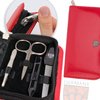 3 Swords Germany - brand quality 8 piece manicure pedicure grooming kit set for professional finger & toe nail care scissors clipper fashion leather case in gift box, Made in Solingen Germany (03911)