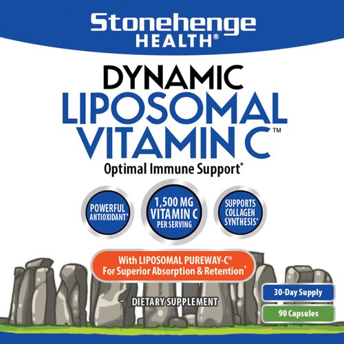 Dynamic Liposomal Vitamin C 1500mg - 90 Capsules - Advanced Formula - Phospholipids sourced from Non-GMO Sunflower, Supports Healthy Immune System, Collagen Synthesis, and Brain Health*