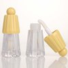 COSIDEA 15pcs 4ml Cute empty lip gloss tubes with wand Yellow big brush head lipgloss tube container for lip oil