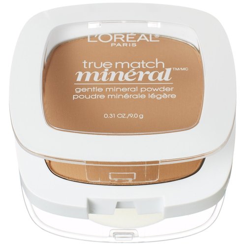 L’Oréal Paris True Match Mineral Pressed Powder, Sand Beige, 0.31 Ounce