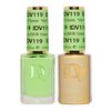 DND Gel Diva Polish Set - 1 each of Gel Polish and Nail Polish, 119 Voo-DEW Green, 0.5 Fl Oz