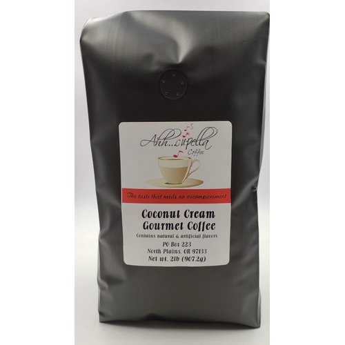 Ahh..Cupella Premium Gourmet Coconut Cream Flavored Ground Coffee, 32oz bag