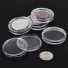 100 Pcs 25 mm Coin Holder Capsules Clear Round Plastic Coin Container Case for Coin Collection Supplies