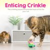 Cat Crinkle Balls 2.5 Inch (1-Pack) - Crinkle Cat Toys for Indoor Cats - Multi-Color Crinkle Cat Toy - Cat Toys Crinkle Balls to Keep Fit and Active - Canadian-Made Crinkle Balls for Cats