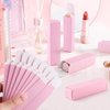 100 Pack 0.78 * 0.78 * 3.34 inch Kraft Paper Lipstick Box Rectangle Lip Balm Kraft Boxes Essence Oil Bottle Packaging Organzier for Makeup Sample Tube Storage DIY Gifts - Pink