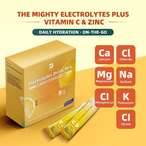 B BEWORTHS Electrolyte Powder Recovery Drink Mix | Sugar-Free Electrolyte Powder Packets Supplement with Potassium Zinc & Magnesium for Hydration - Keto Electrolytes, Non-GMO & Sugar-Free - 30 Sticks