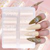 10 Rolls Mix Size White Sun Flower Nail Transfer Foils Nail Art Supplies Set Mini Flower Nail Decals Nail Stickers for Nail Art Designer Spring Summer Floral Theme Nail Foil Transfer Sheets