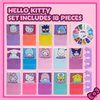 Townley Girl Hello Kitty and Friends Peel-Off Nail Polish Set with Glittery Shimmery & Opaque Colors & Nail Accessories for Girls Ages 3+ For Parties & Makeovers, 18 Pc Set