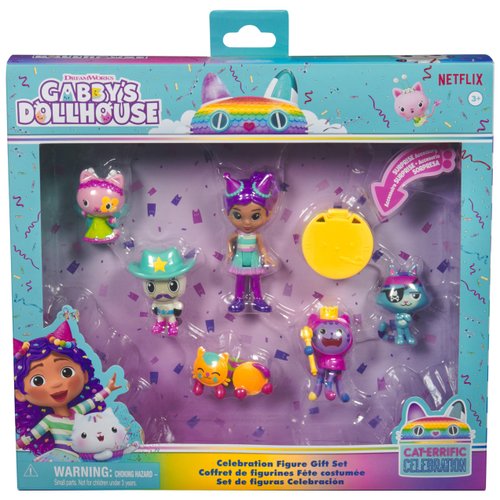 Gabby's Dollhouse, Celebration Themed Figures with Gabby Girl, 5 Cat Toy Figures, Surprise Toys & Dollhouse Accessories, Kids Toys for Girls & Boys 3+