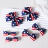 July 4th Hair Bow Clips Small Cute Patriotic Red White Blue Ribbon Hair Pins Alligator Barrettes for Toddler Baby Teen Girls Kids Independence Day Back School Outfits Accessory Gift