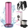 Electric Foot File Callus Remover, Dermave Electric Foot Callus Remover, Electric Foot File, Speed Adjustable Foot File with 60pcs Sanding Discs Dead Cracked Skin Calluses for Men and Women (Pink)