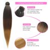 3 Tone Pre Stretched Braiding Hair 28 inches 6 Bundles Professional Braids Hair Extensions Synthetic Crochet Braiding Hair 1b-30-27
