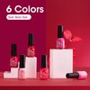 Gellen Burgundy Red Gel Nail Polish Set, 6 Colors Purple Gel Nail Polish Colors Art Manicure, Red Tone Gel Nail Polish Set for Salon Professional DIY