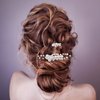 ANCIRS 3 Pack Pearl Bride Wedding Hair Comb & 2 Pack Silver Bridal Side Hair Pins for Women & Girls
