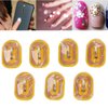 Jiawu Glowing NFC Nail Stickers, Smart LED Light Source NFC Nail Art Tips Lighting for Mobile Phone