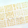 Flowers Nail Art Stickers Decals Gold Line Designs Nail Supplies 3D Self-Adhesive Leaves Floral Nails Decals Acrylic Nail Sticker for Women Girls Manicure Decorations Accessories Set 12Sheets