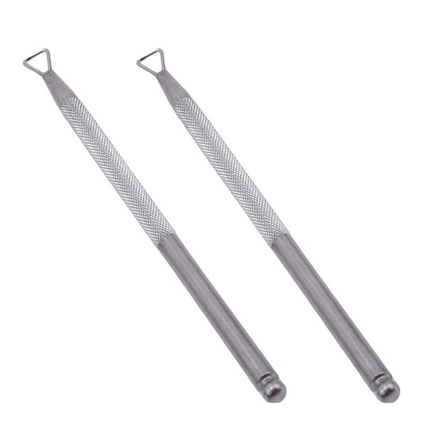 Nice & DeftCuticle Pusher Stainless Steel Nail Art Remover Tool Triangle Cuticle Peeler Scraper Remove Gel Nail Polish(Silver Color)