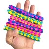 Mandarin Bird Toys by M&M 5520 Rainbow Bamboo Chewers Pk12 - Natural Bamboo Lightweight Colorful Woven Finger Traps, Soft Chewable Foot Toys, Stuffable, Great Fun fo