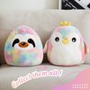 CozyWorld 13’’ Penguin Hugging Tie Dye Rainbow Cute Pillow Plush Stuffed Animal Plush Toy Soft Birthday Gifts for Boys Girls.