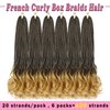 French Curl Crochet Braids 18 Inch 6 Packs Goddess Box Braids Crochet Hair Pre Looped French Curly Braiding Hair Crochet Box Braids With Curly Wavy Ends Synthetic Hair Extensions (#1B/27)