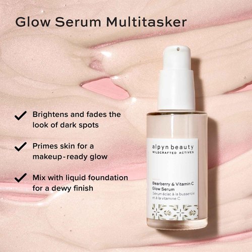 Alpyn Vitamin C & Bearberry Instant Glow Serum | Delivers an Instant Glow While Fading the Look of Dark Spots | 1.7 oz / 50 ml