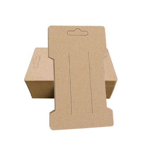 Hair Clip Bow Display Cards - 100 Pieces Rectangular Hair Bow Holder Cards Barrettes Jewelry Display Holder Brown Paper Cards For Hair Accessories Display Organizing