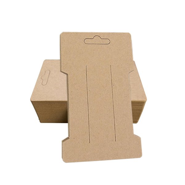 Hair Clip Bow Display Cards - 100 Pieces Rectangular Hair Bow Holder Cards Barrettes Jewelry Display Holder Brown Paper Cards For Hair Accessories Display Organizing