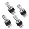 High Pressure 502 Flush Mount Bolt in Metal/Chrome Tire Valve Stems Will fit in a Normal Valve Stem Hole of .453". (Pack of 4)