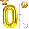 Gold Number 0 Balloon 40 Inch, 0 Balloon Numberfor 10th 20th 30th 40th 50th 60th Birthday Decorations, Gold Party Supplies for Men Women