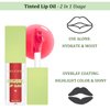 jeosisy Lip Glow Oil - Tinted Lip Oil, Glossy Lip Glow Oil, Long Lasting Plumping Lip Oil, Lip Hydrating Balm Lip Care Lip Gloss (#8)