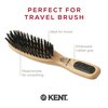 Kent PF10 Natural Boar Bristle Brush - Hair Straightening, Styling and Smoothing for Short to Medium Length Hair, Travel-Friendly