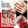 modelones Gel Nail Polish Set - 6 Red Colors Gel Polish Glitter Red Gel Polish Burgundy Red Sparkle Bloody Red Christmas Nail Polish Gel Manicure DIY Salon Nail Art Gifts