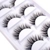 3D Mink False Eyelashes Pack Real Siberian Luxurious Messy Cross Dramatic Lightwight Soft Mink Fake Eyelashes Set 5 Pairs A10-5（The New)